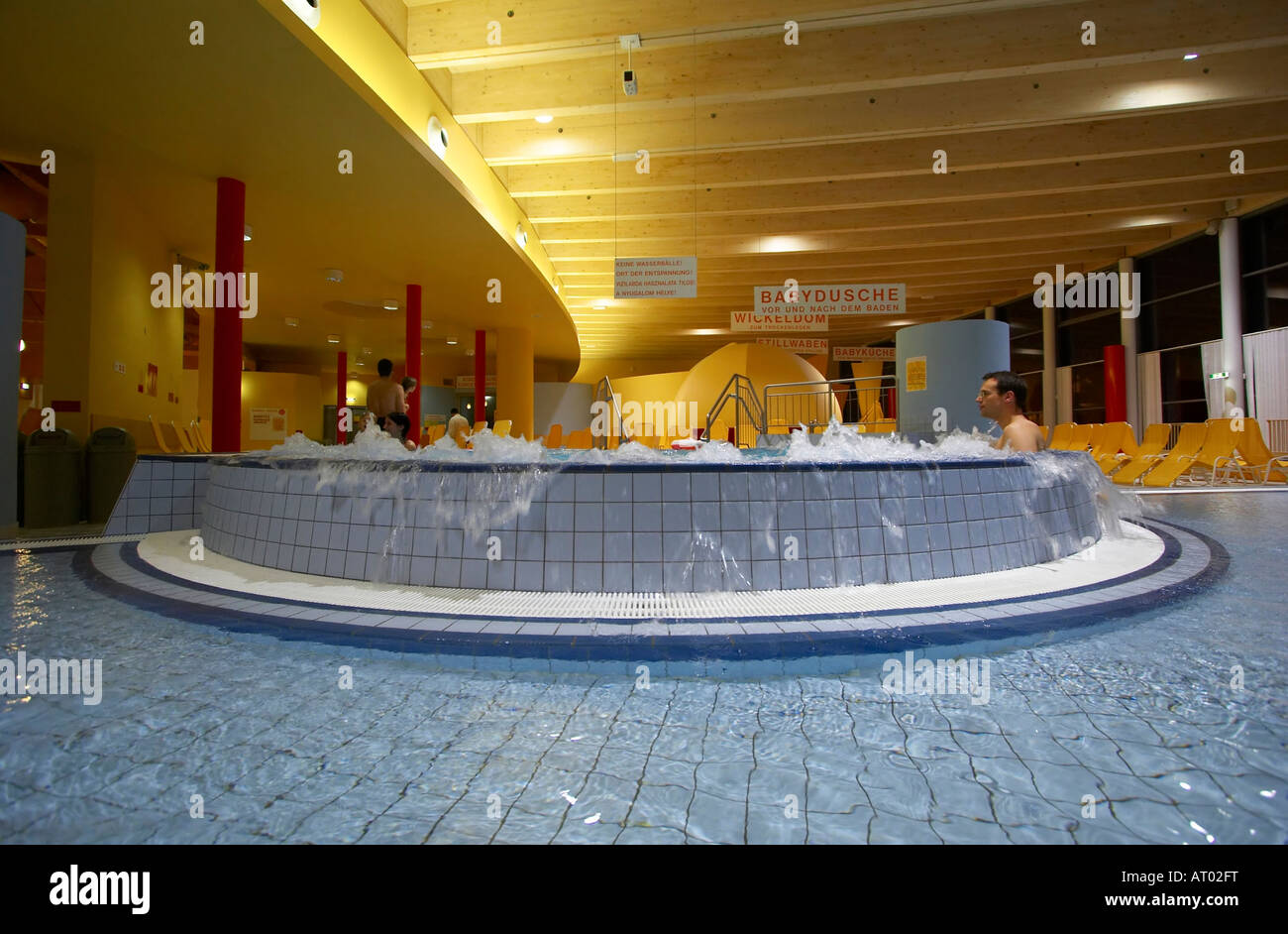 whirl pool in thermal bath Lutzmannsburg Stock Photo