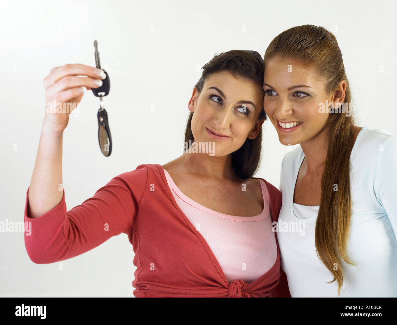 Women Holding Car Key Stock Photo Alamy