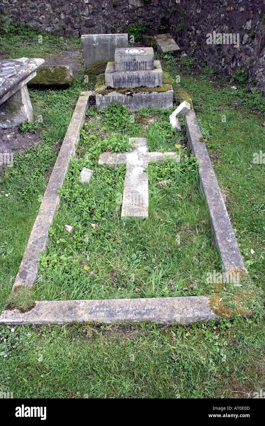 Old graveyard scene Stock Photo