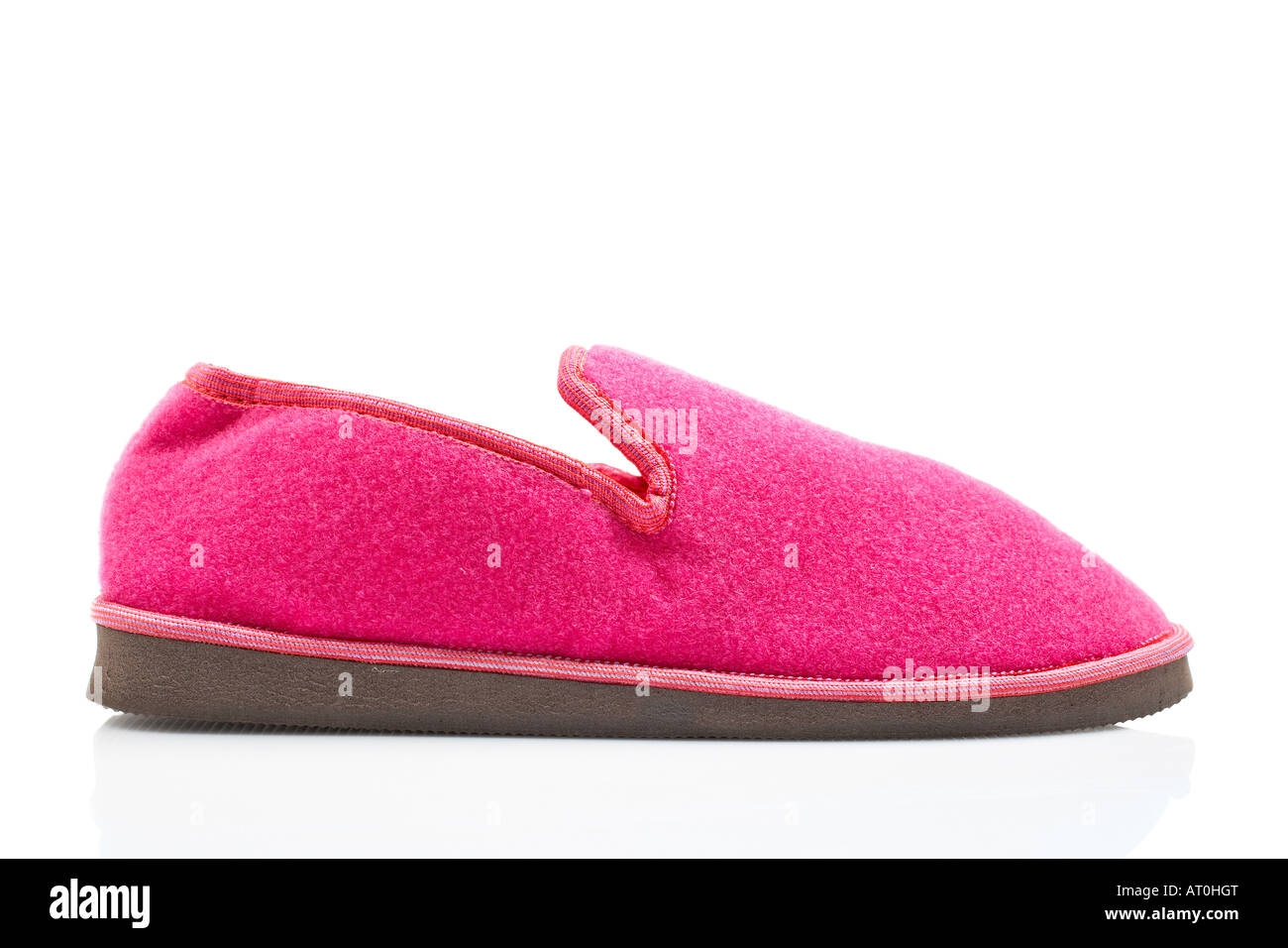 Lady pink slipper isolated on white background Path included Stock Photo