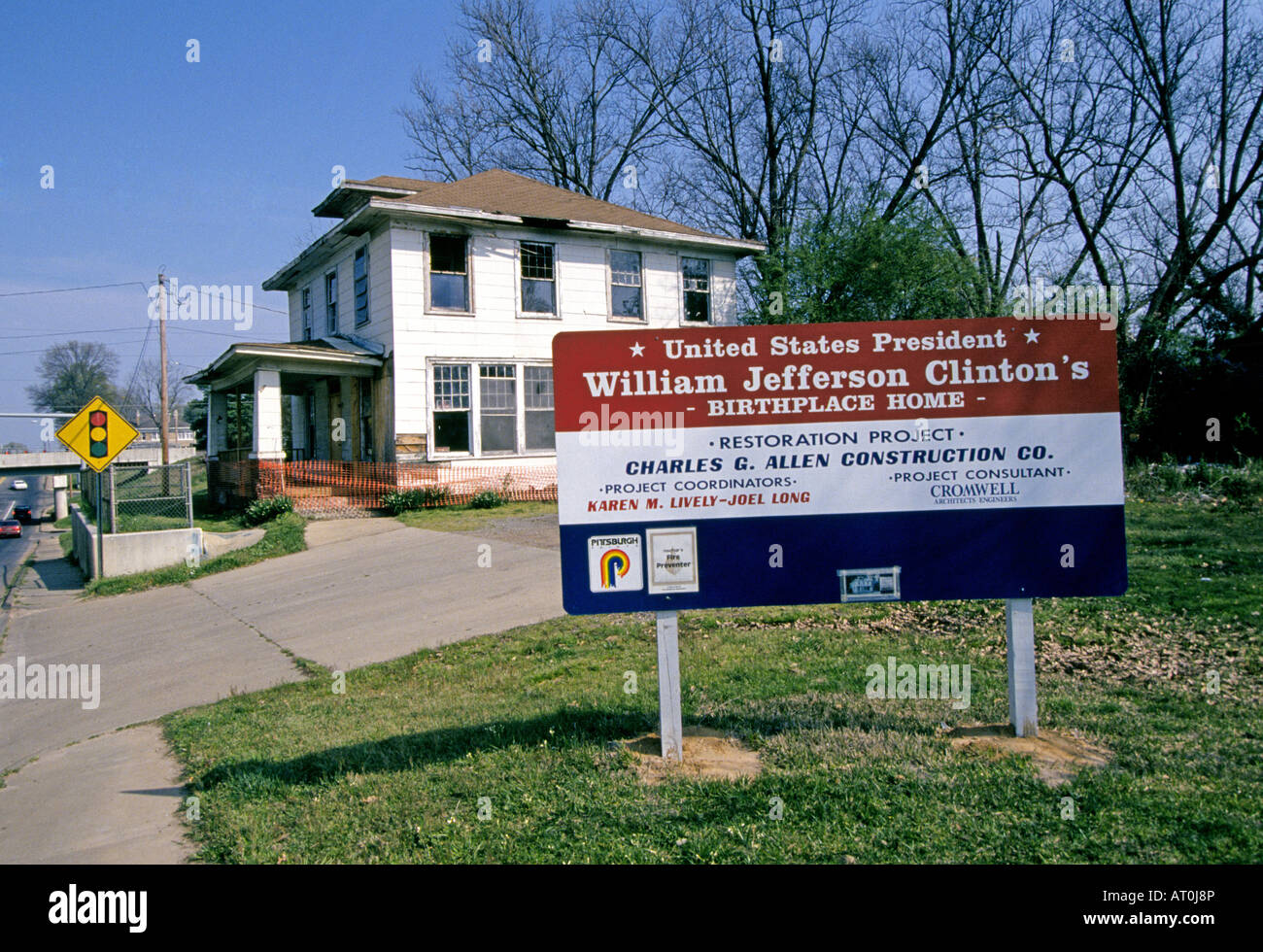 The boyhood birthplace house of President William Jefferson Clinton aka Bill Clinton Stock Photo