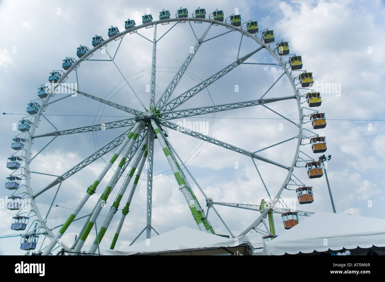 Ferris wheel in the Forum parkduring de Andalusia celebration, Barcelona, Catalonia, Spain Stock Photo