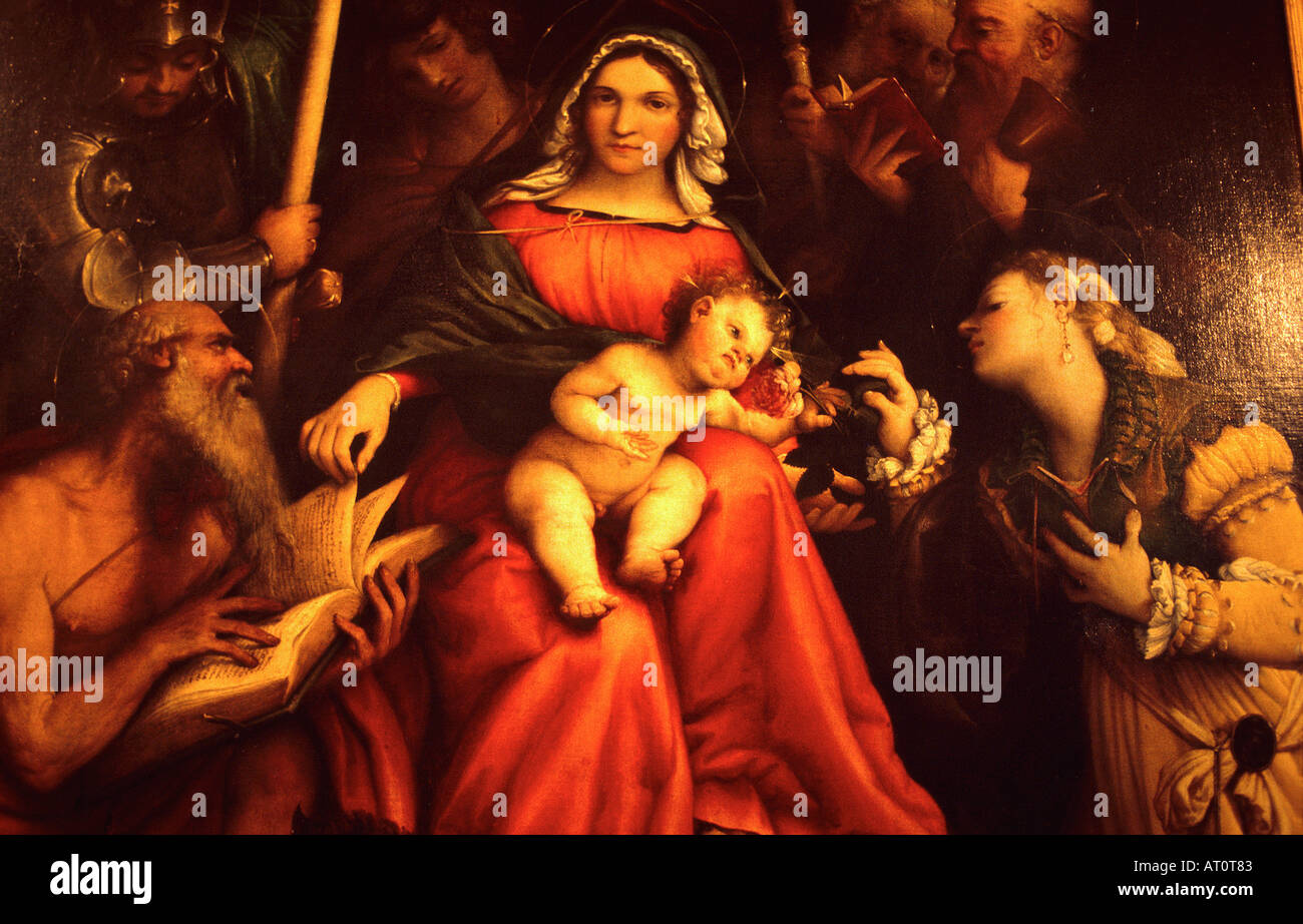 Mystic Marriage of Saint Catherine of Lorenzo Lotto Reinassance Palace ...