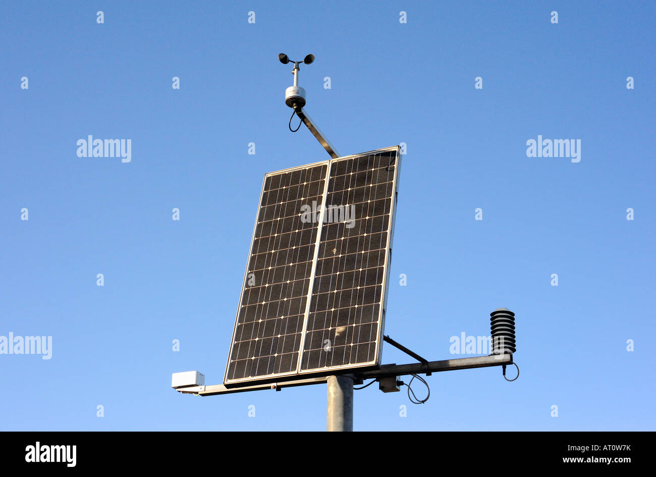 Solar powered weather station. Shap summit on A6 road at an altitude of