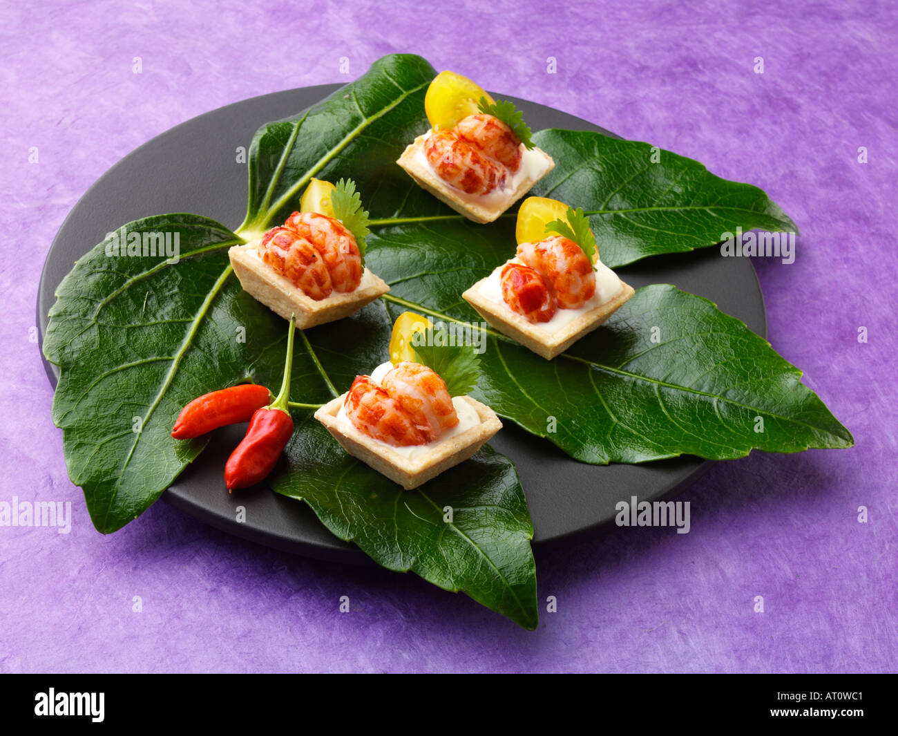 Crayfish canapes appetizers hi-res stock photography and images - Alamy