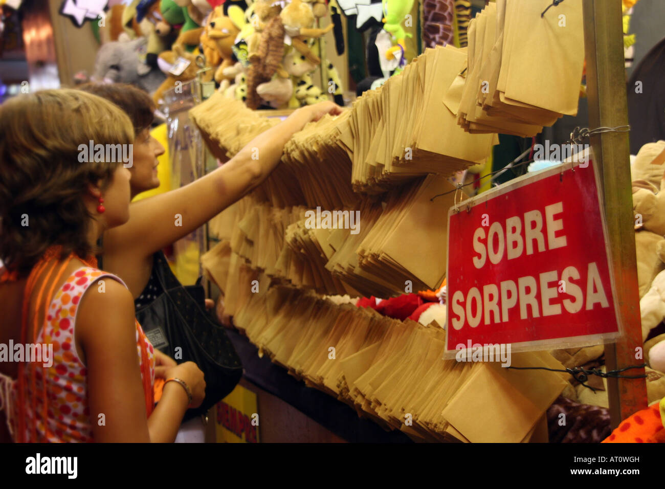 Funfair game, Ayamonte, Spain Stock Photo
