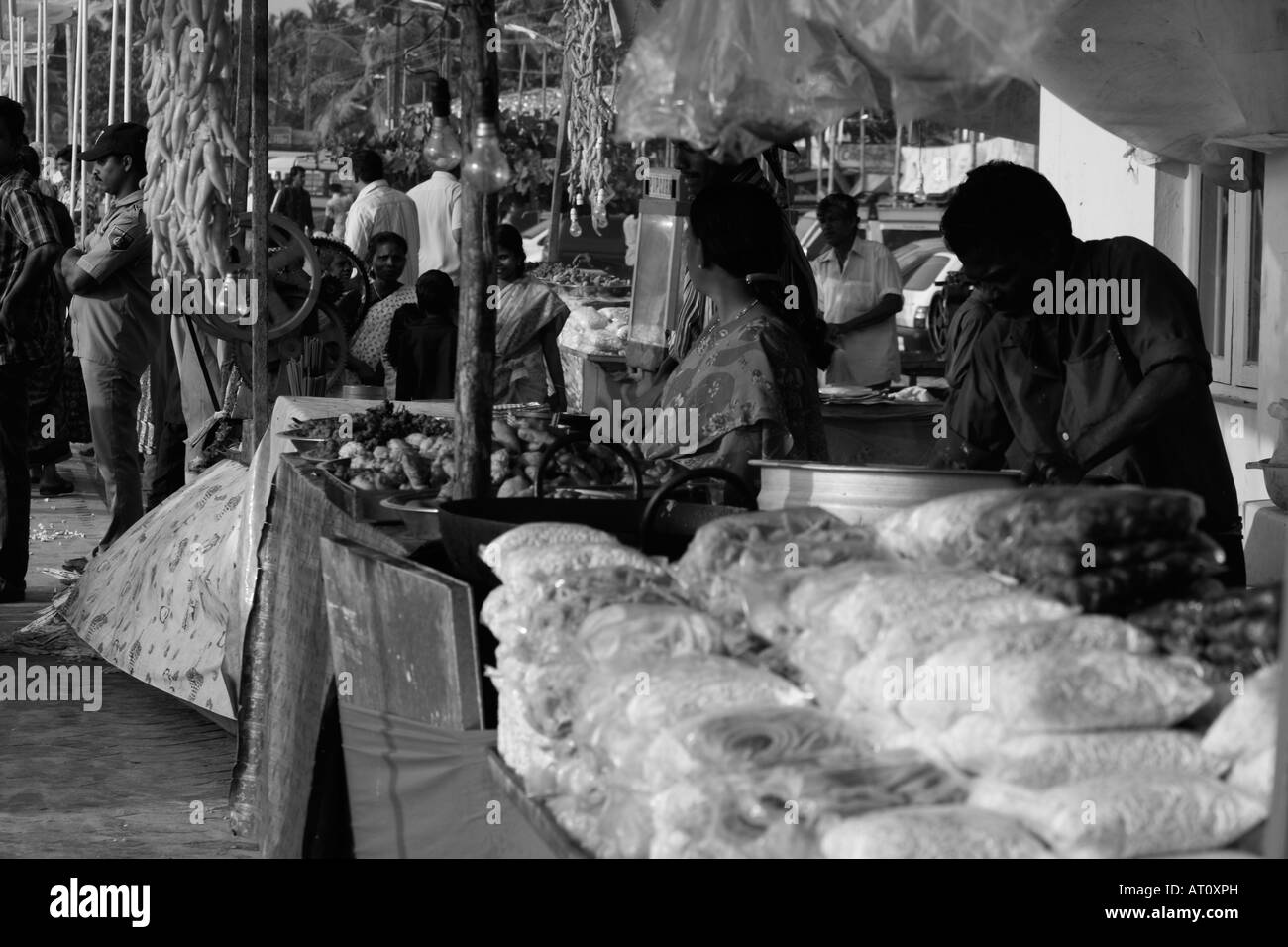 shop vendors at Cherai beach Stock Photo