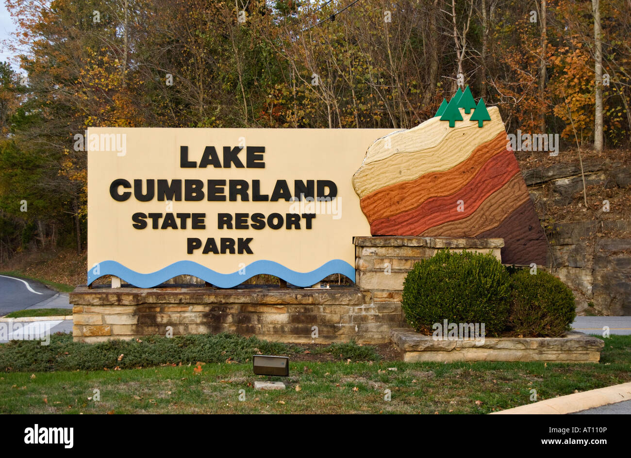 Entrance Sign for Lake Cumberland State Resort Park Russell County