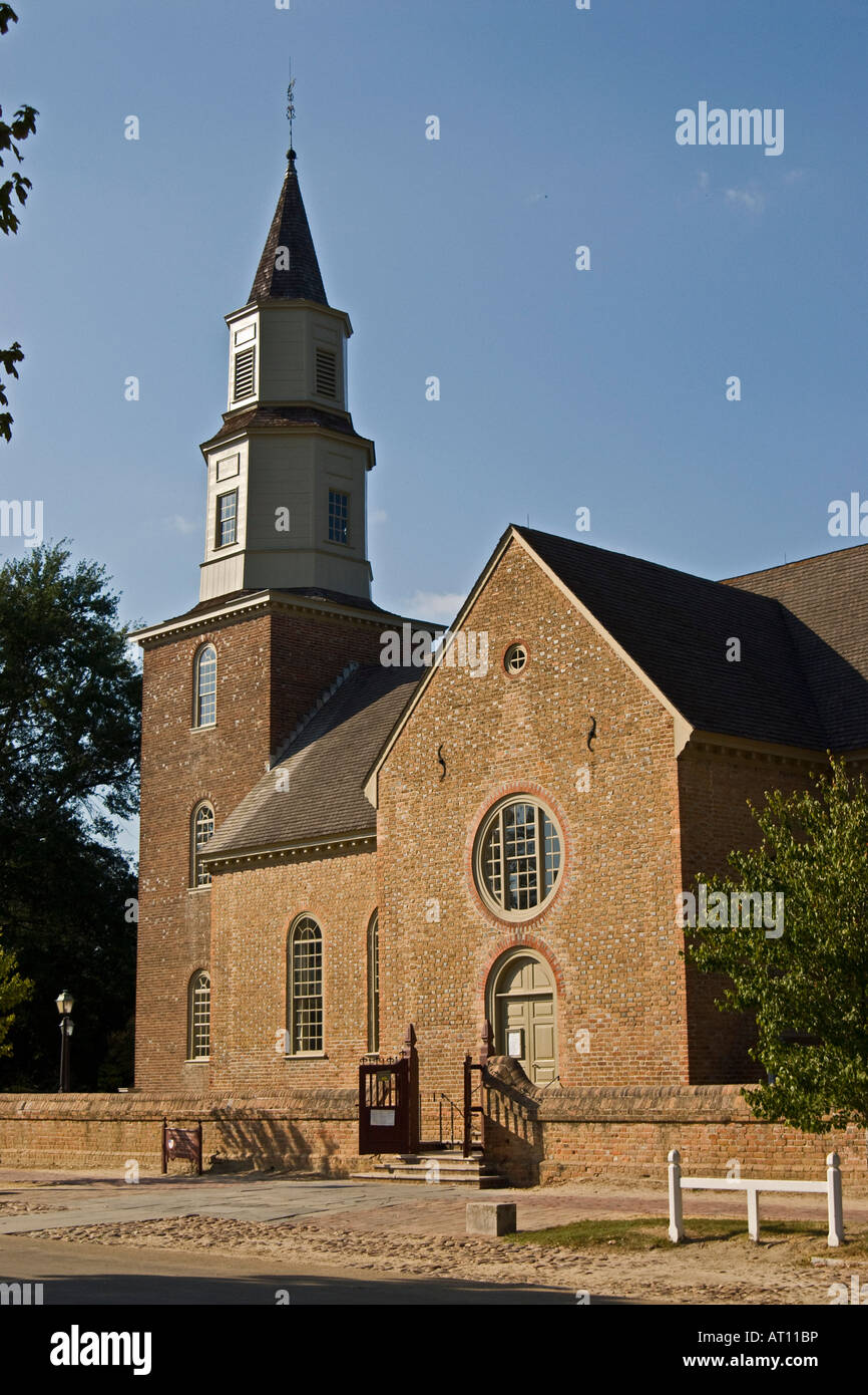 Bruton Parish Church in Colonial Williamsburg Stock Photo Alamy