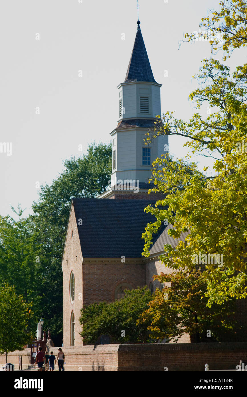 Bruton Parish Church in Colonial Williamsburg Stock Photo