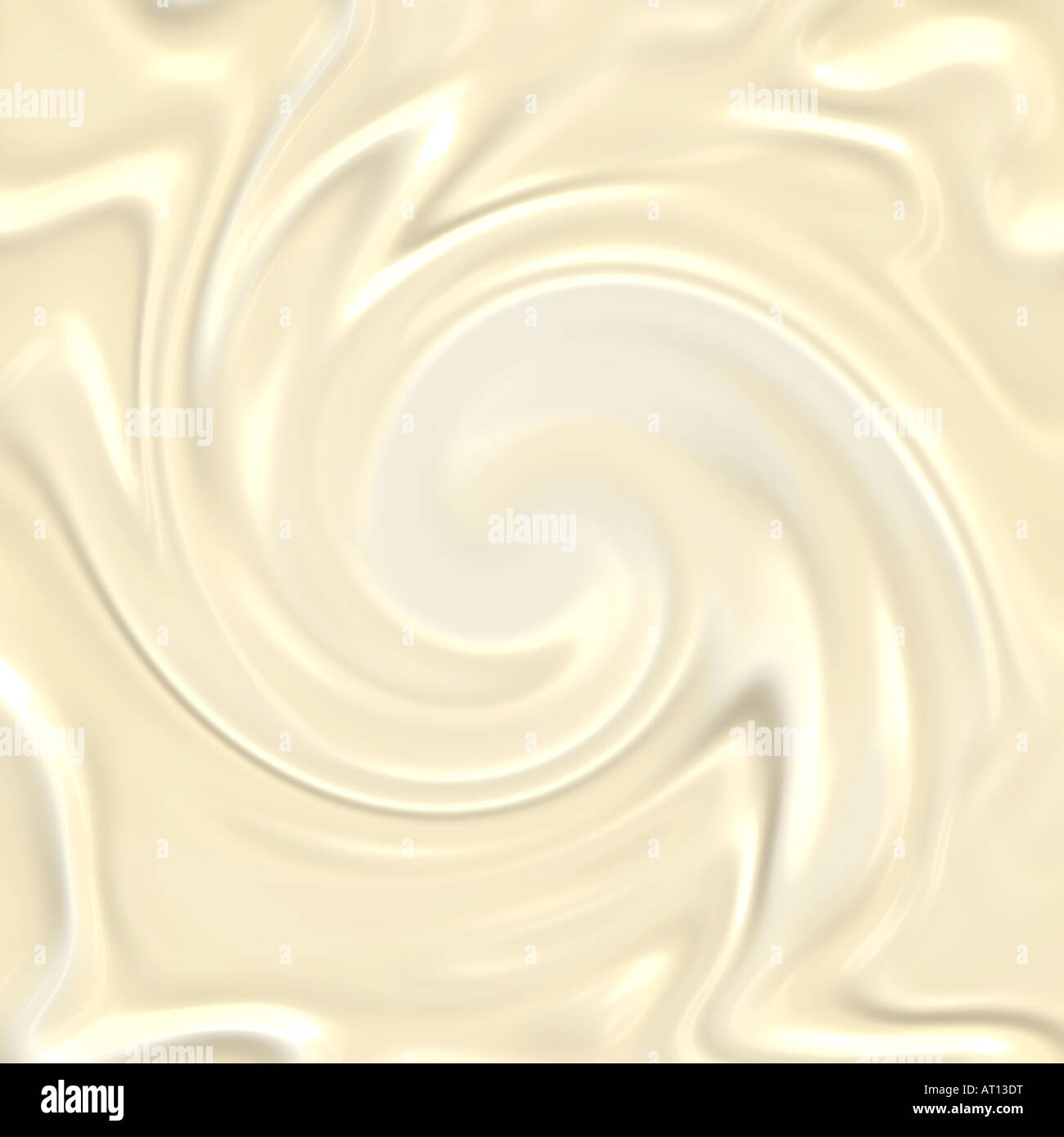 beautiful and delicious swirling melted white Stock Photo