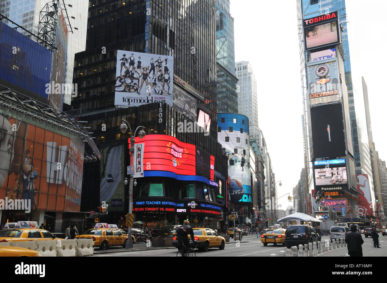 Times Square In Manhattan Where Broadway Seventh Avenue And 42nd Street Converge Stock Photo Alamy