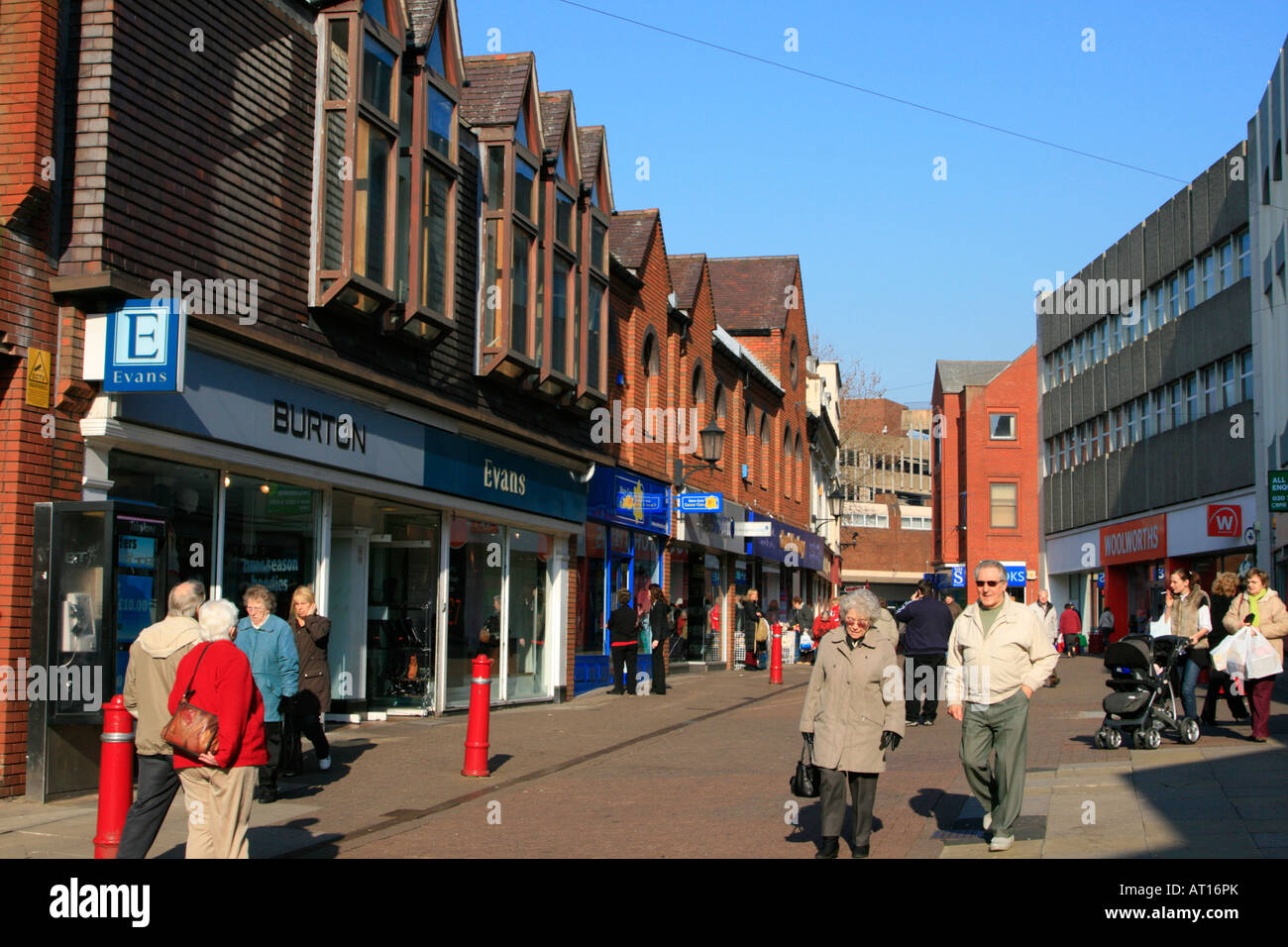 kidderminster town centre shopping high street worcestershire england