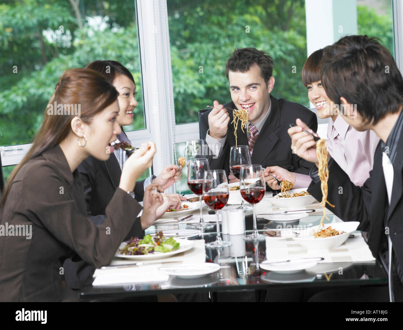 Business Lunch, Business people sit down for lunch Stock Photo Alamy