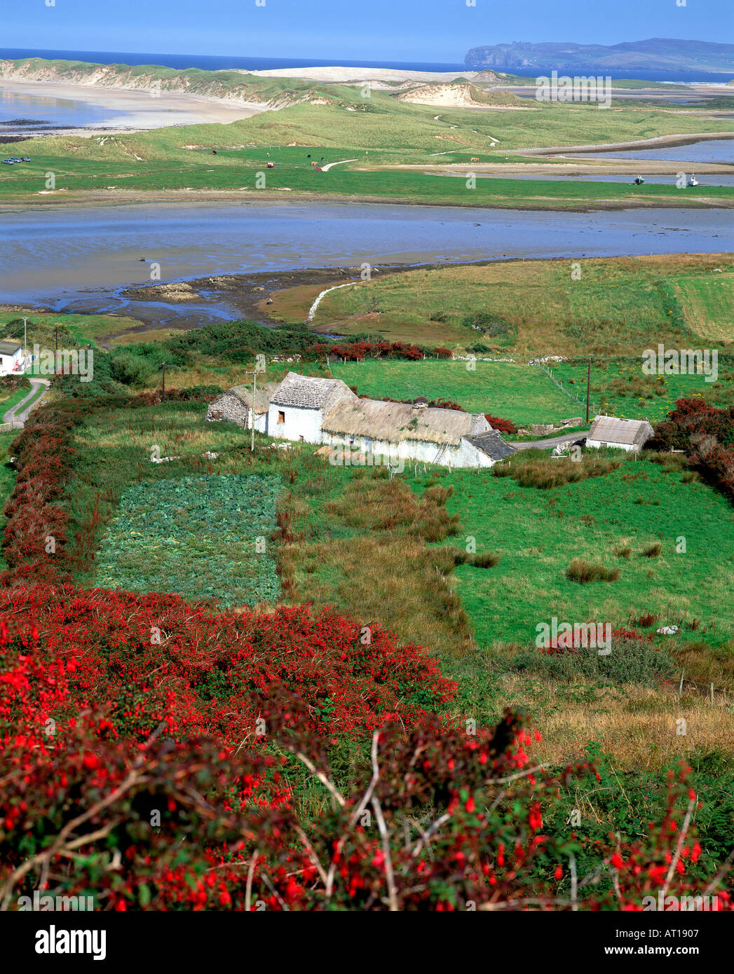 Farm Houses at Meerlaragh Donegal Ireland Stock Photo Alamy