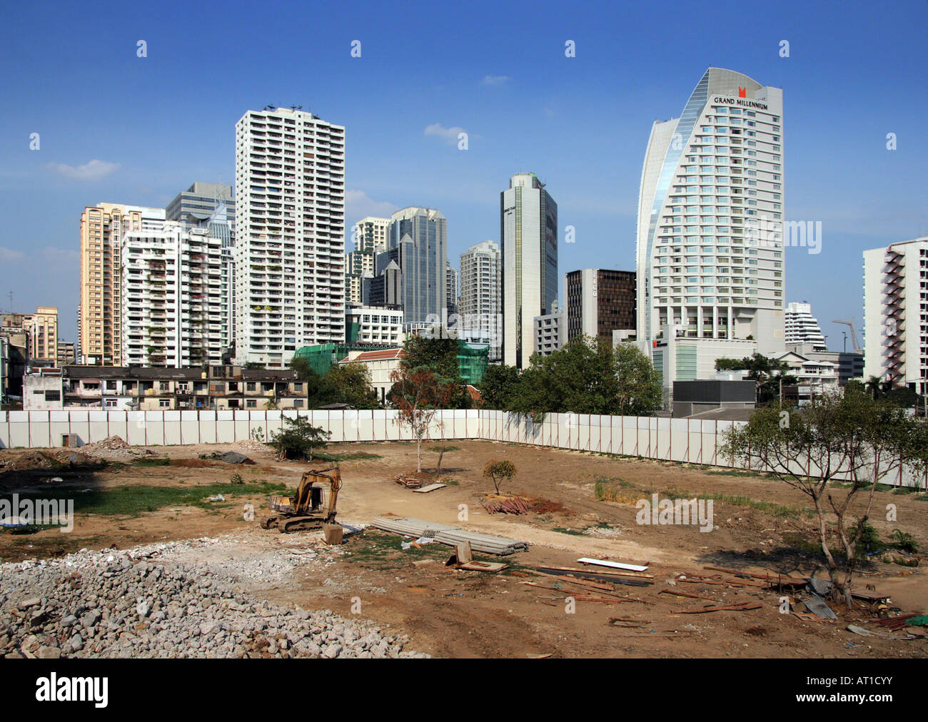 'Cleared Land for a City Centre Development in Bangkok' Stock Photo