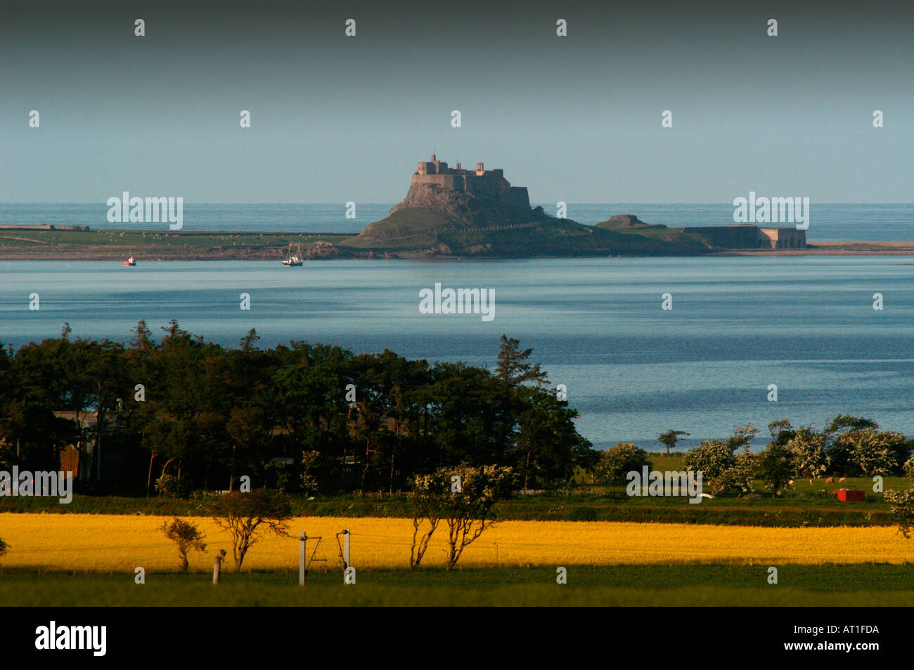 LINDISFARNE NORTHUMBERLAND ENGLAND HOLY ISLAND WHERE ST CUTHBERT DIED
