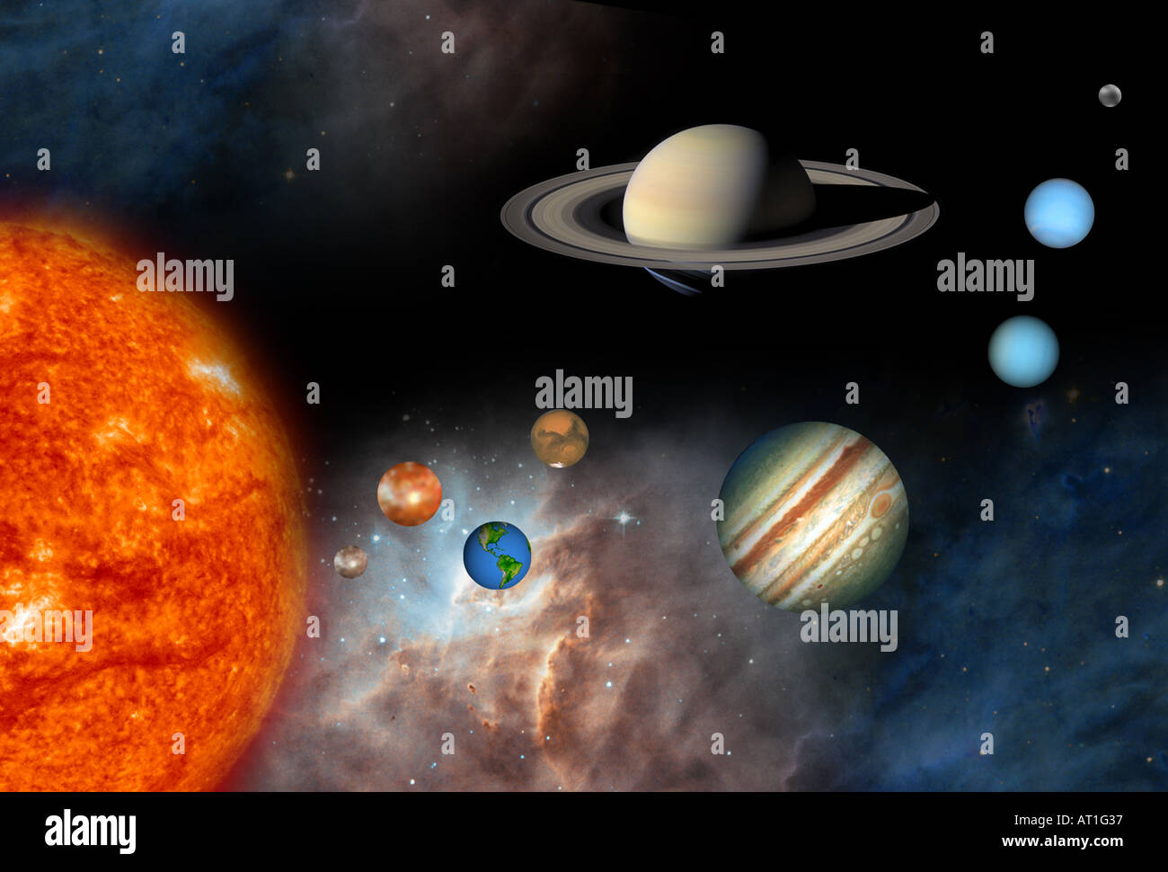 Computer art image of Solar system Stock Photo - Alamy