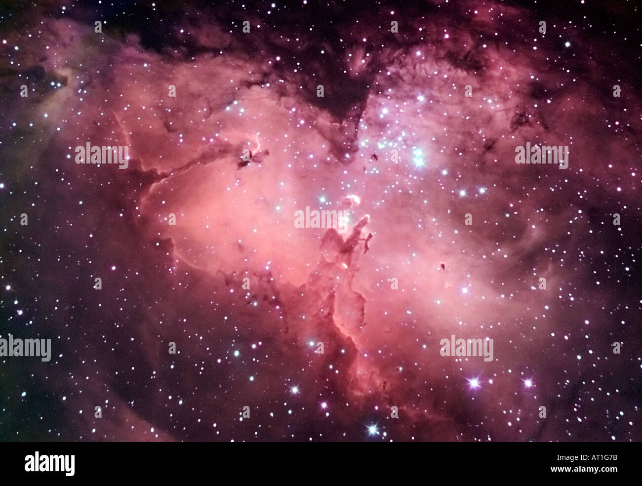 M16 Eagle nebula in Snake Constellation Stock Photo