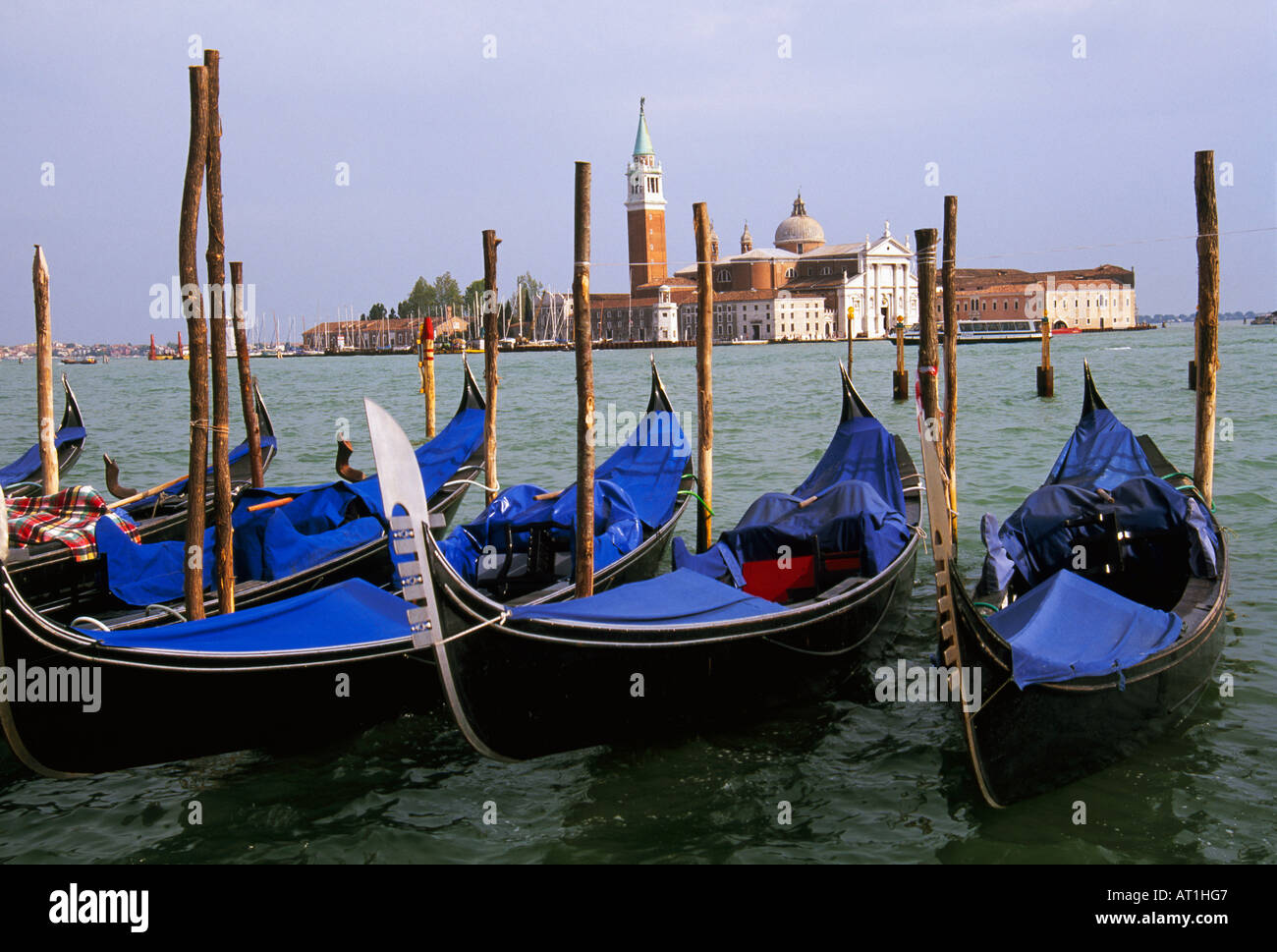 Floating gondolas create an inviting composition near Piazza San Marco ...