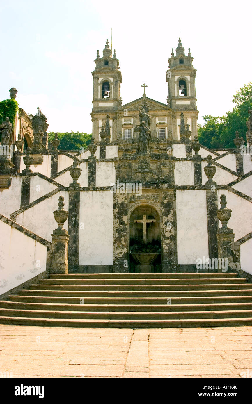 Steps of Bom Jesus do Monte Braga Portugal Stock Photo