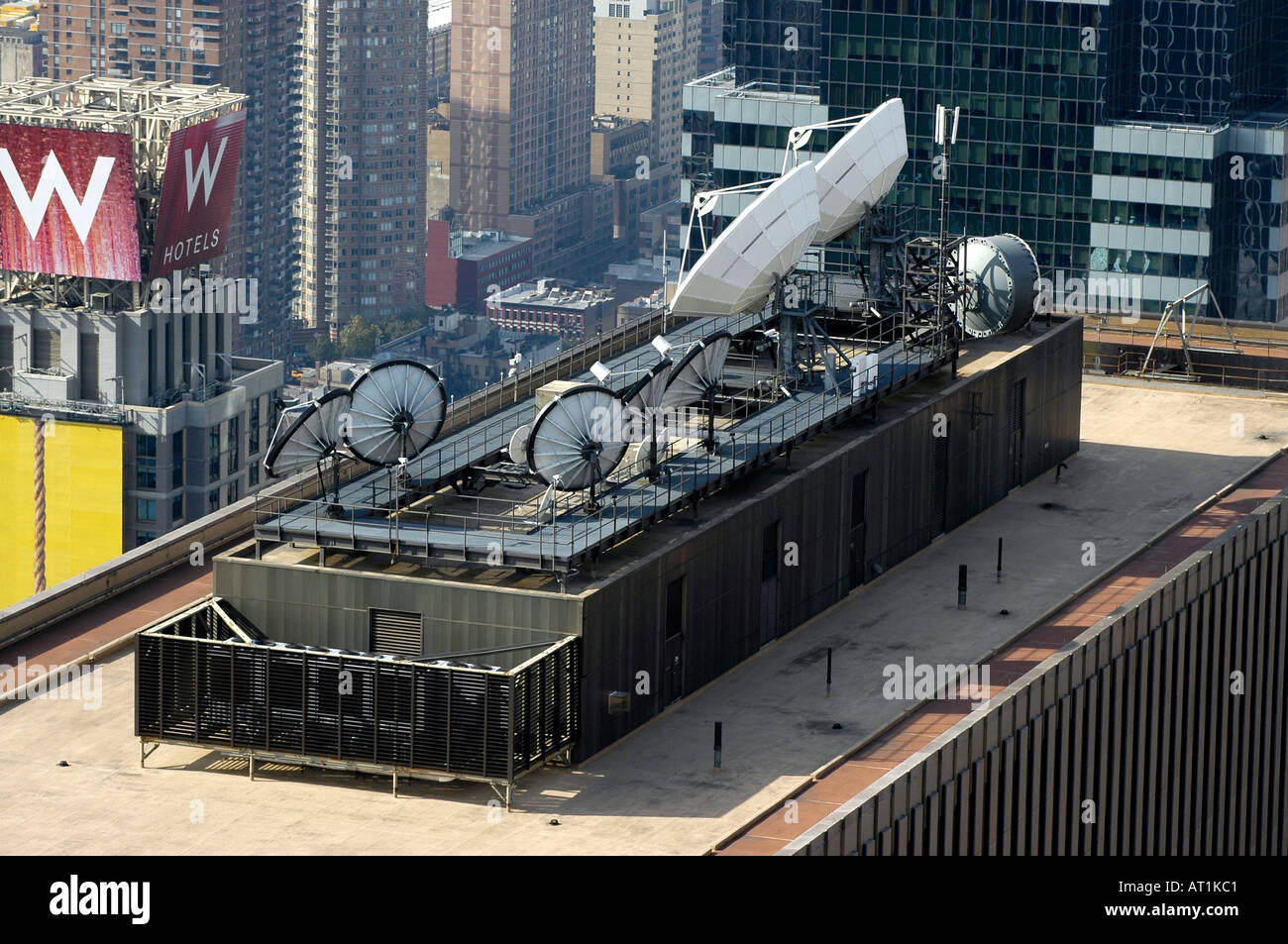Rooftop Communications equipment Stock Photo Alamy