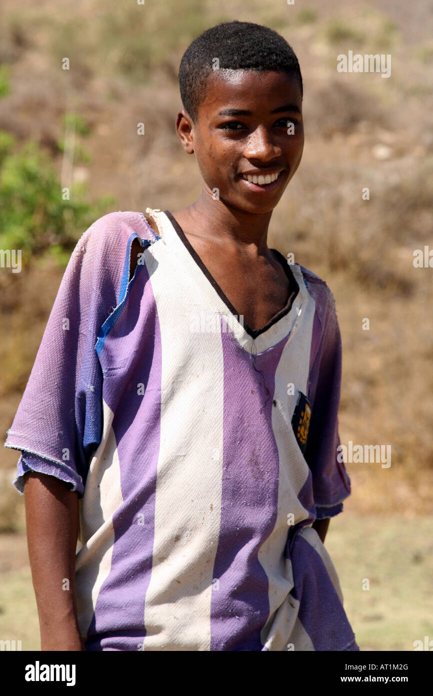 Smiling African boy in Ethiopia Stock Photo Alamy