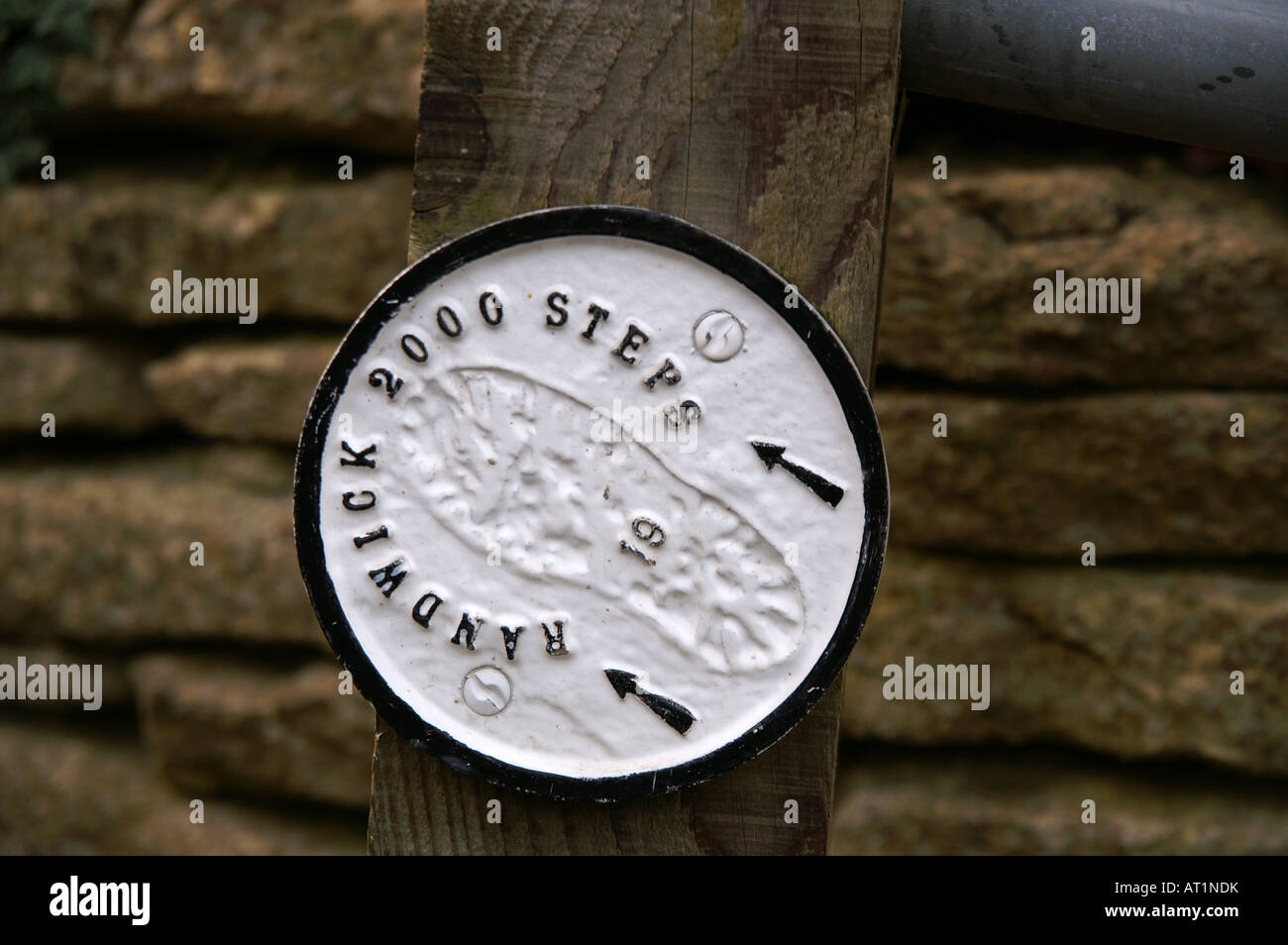 Route of a country walk through Randwick Gloucestershire Stock Photo