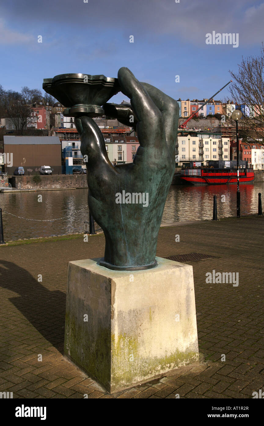 Statue Bristol Harbour Stock Photo Alamy