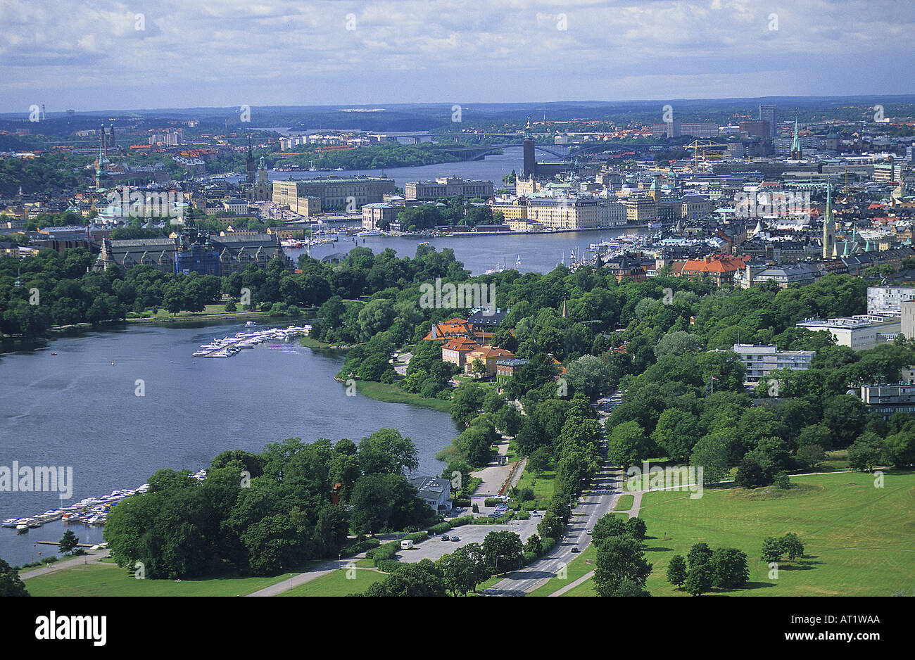 Aerial view of Stockholm Sweden Stock Photo Alamy