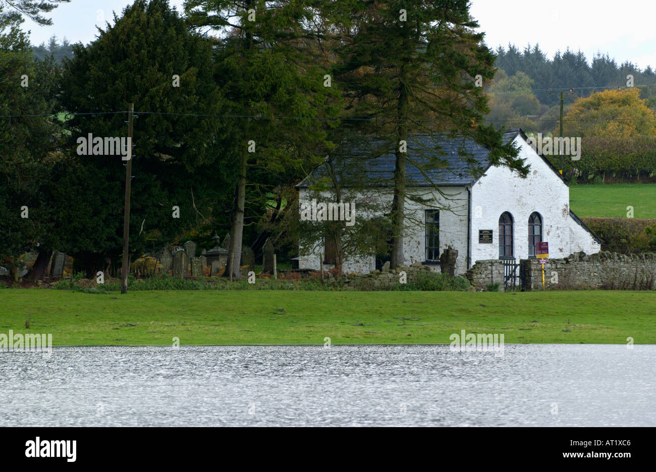 Welsh Bethesda Chapel at Brechfa near Brecon Powys Wales UK dated 1802 for sale for conversion to a two bedroom family home Stock Photo