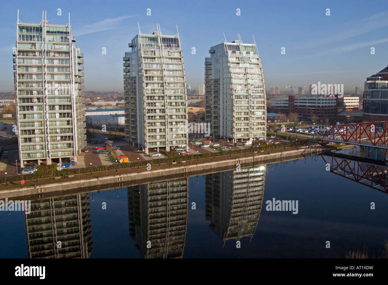 NV Buildings and Huron Basin Salford Quays Stock Photo Alamy