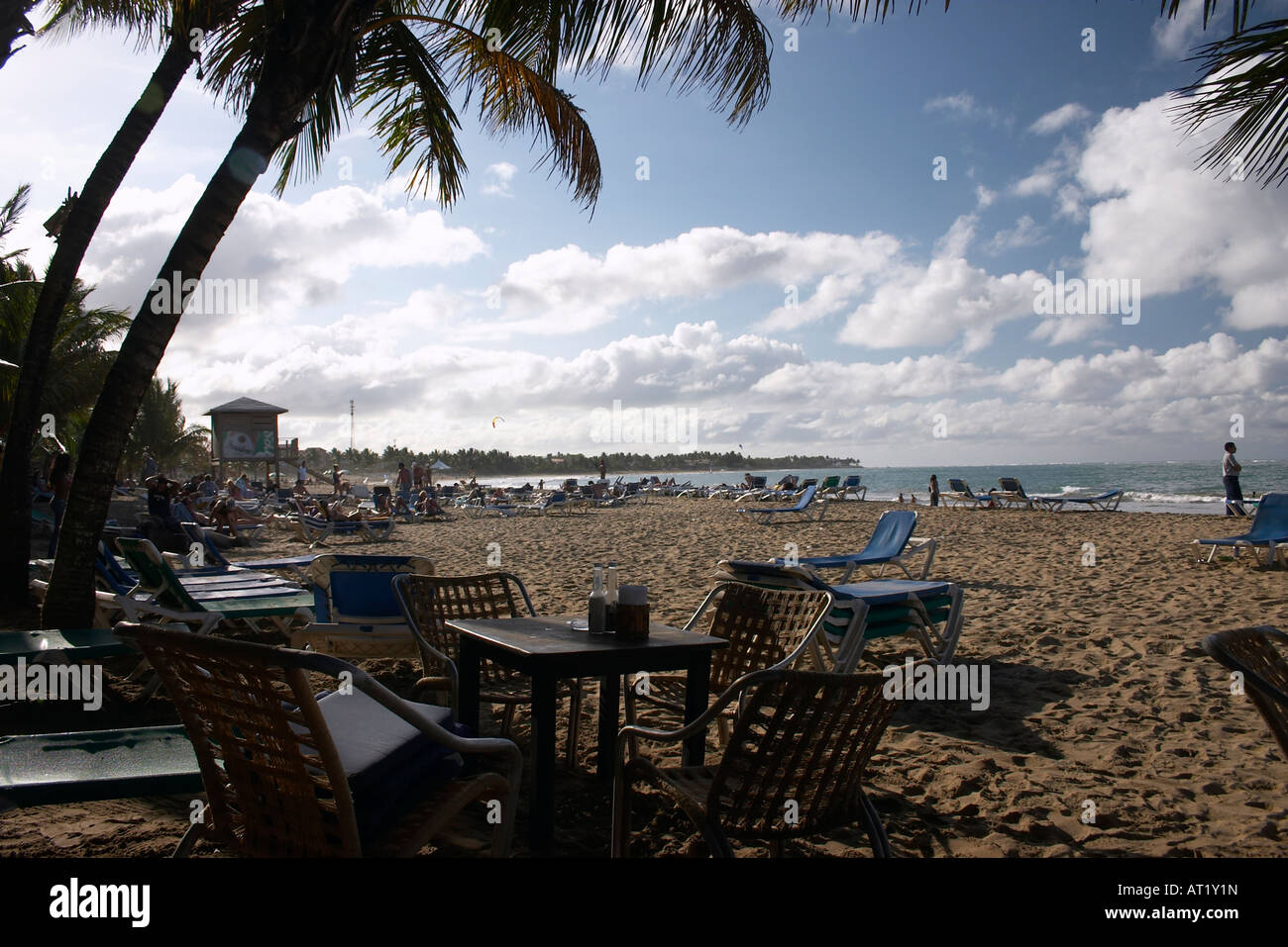 Beach szene, Cabarete Stock Photo