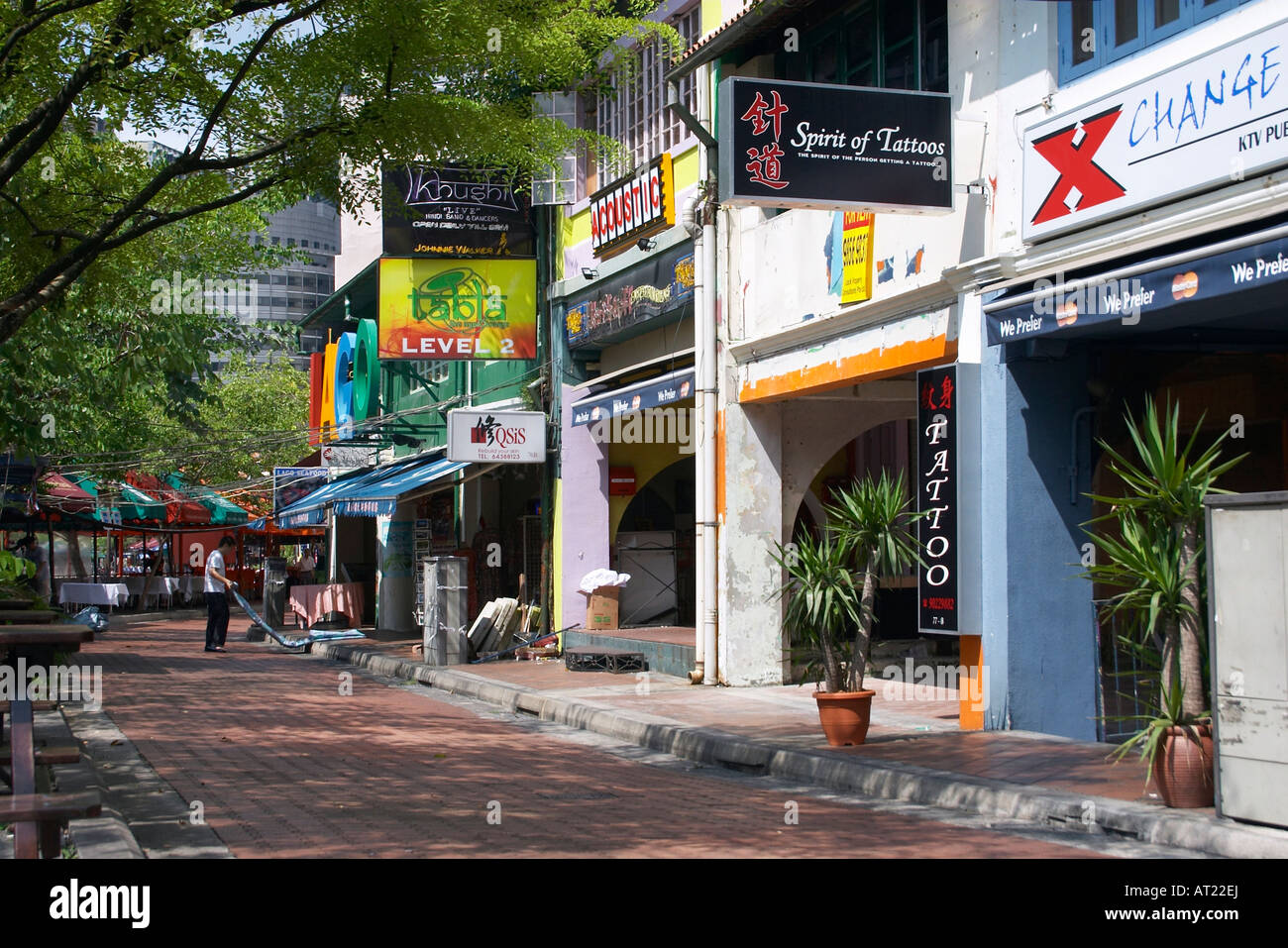 Bars at Boat Quay, Singapore Stock Photo Alamy