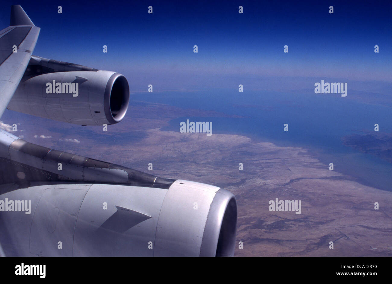 View from an aircraft window Stock Photo - Alamy