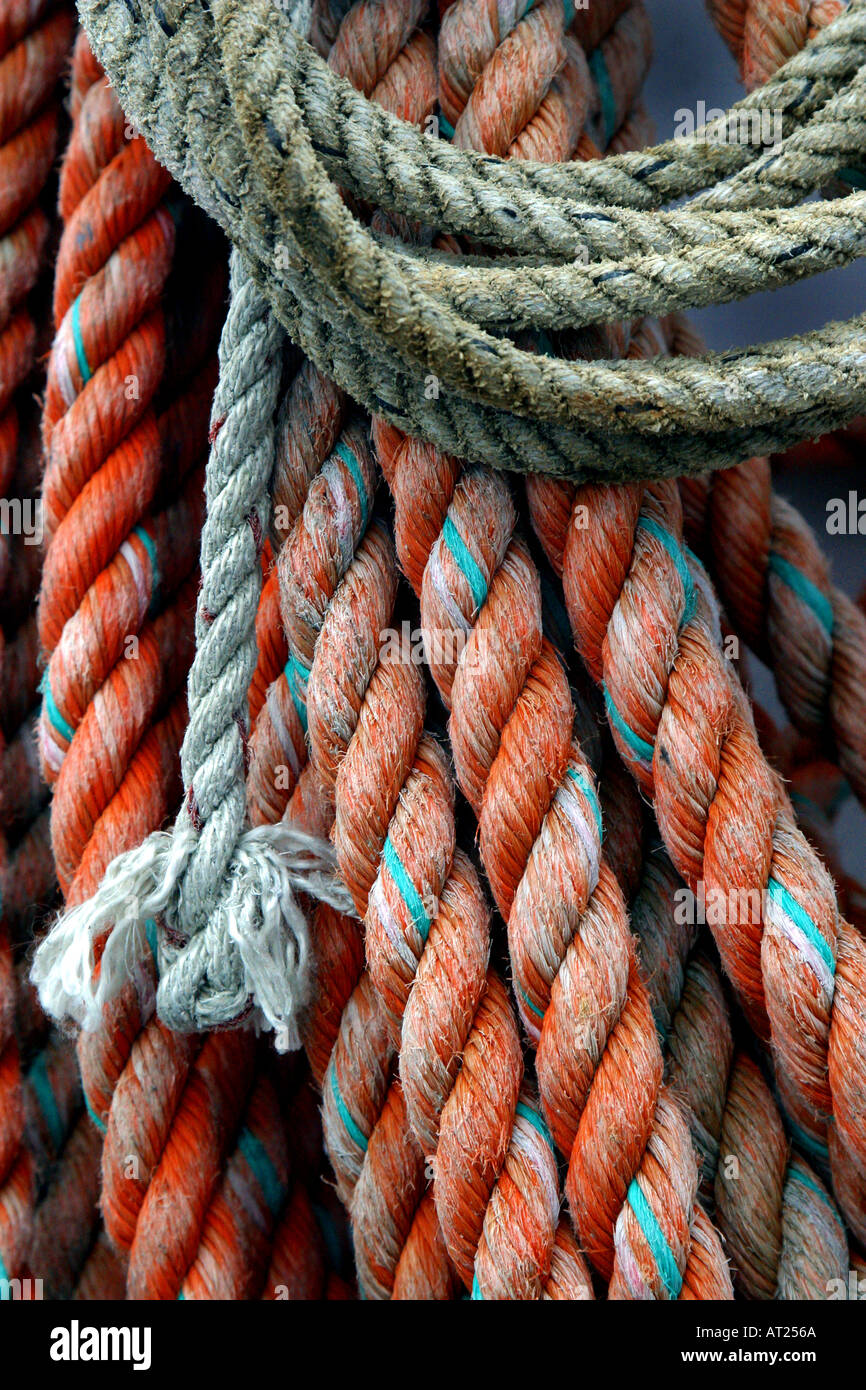 Fishnet lines or ropes Stock Photo - Alamy