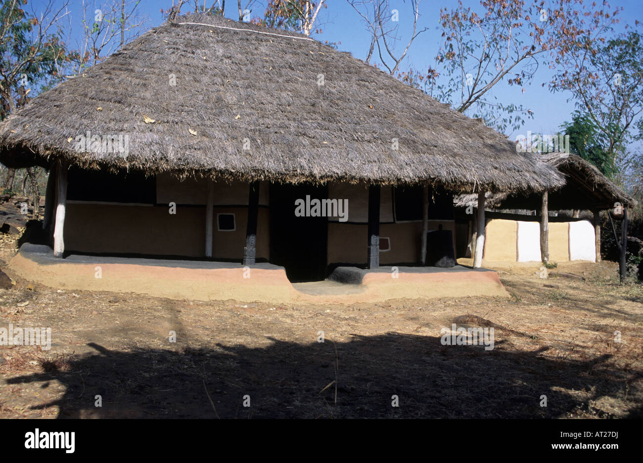 Traditional house, Rashtriya Manav Sangrahalaya, Bhopal, Madhya Pradesh, India Stock Photo