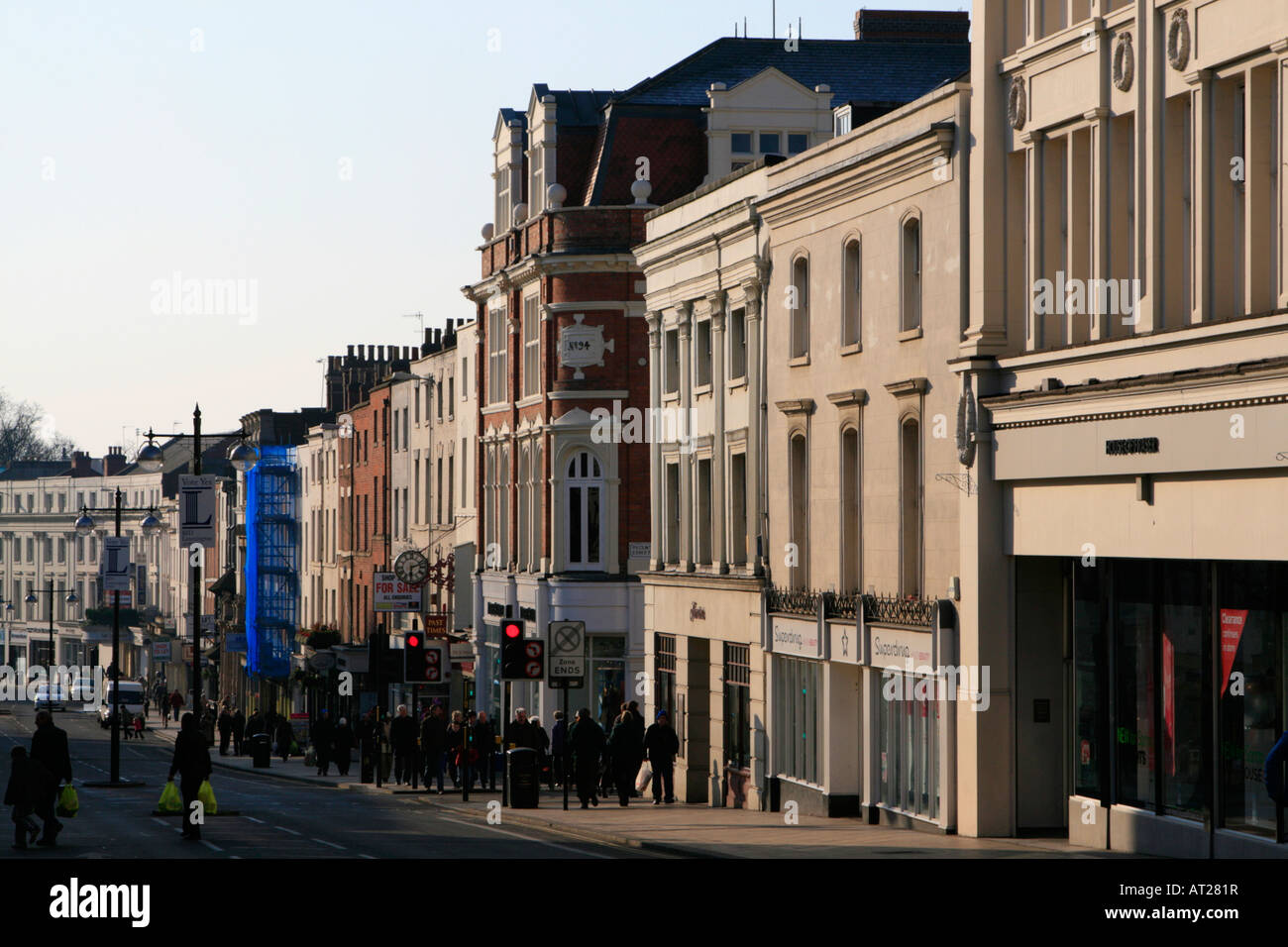 royal leamington spa town centre the parade warwickshire england uk gb