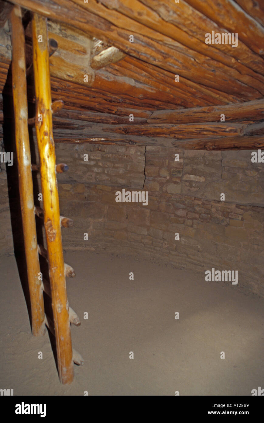 Inside Kiva Of A Cliff Dwelling In Mesa Verde National Park