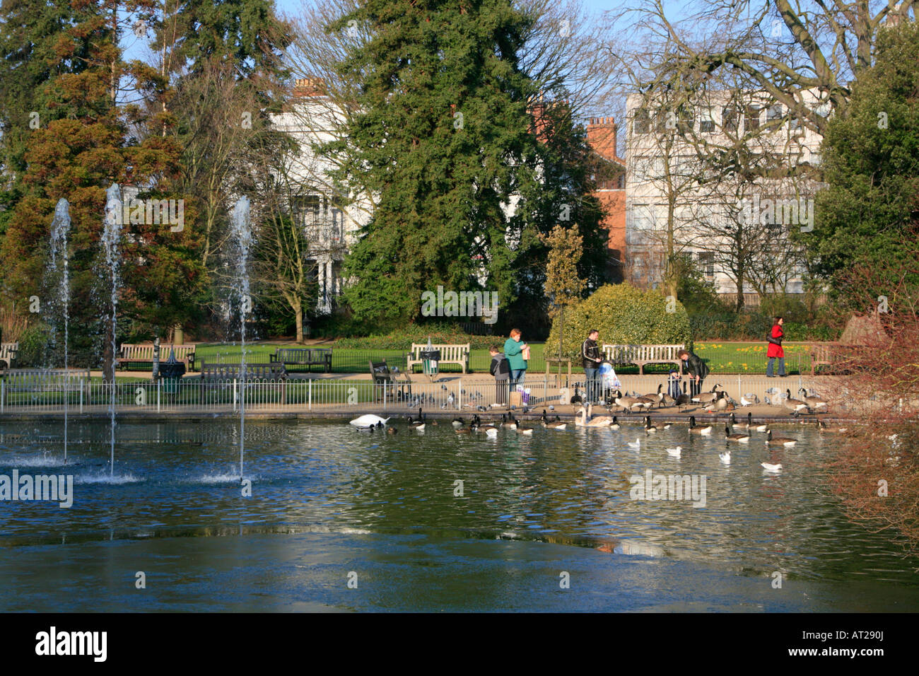 jephson gardens royal leamington spa town centre warwickshire england
