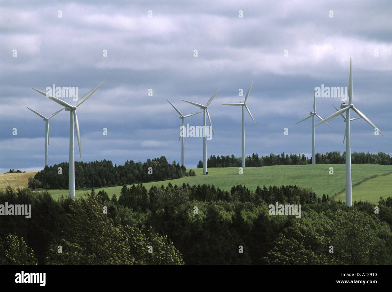 Gaspesie region Wind turbines Saint Ulric Quebec Stock Photo