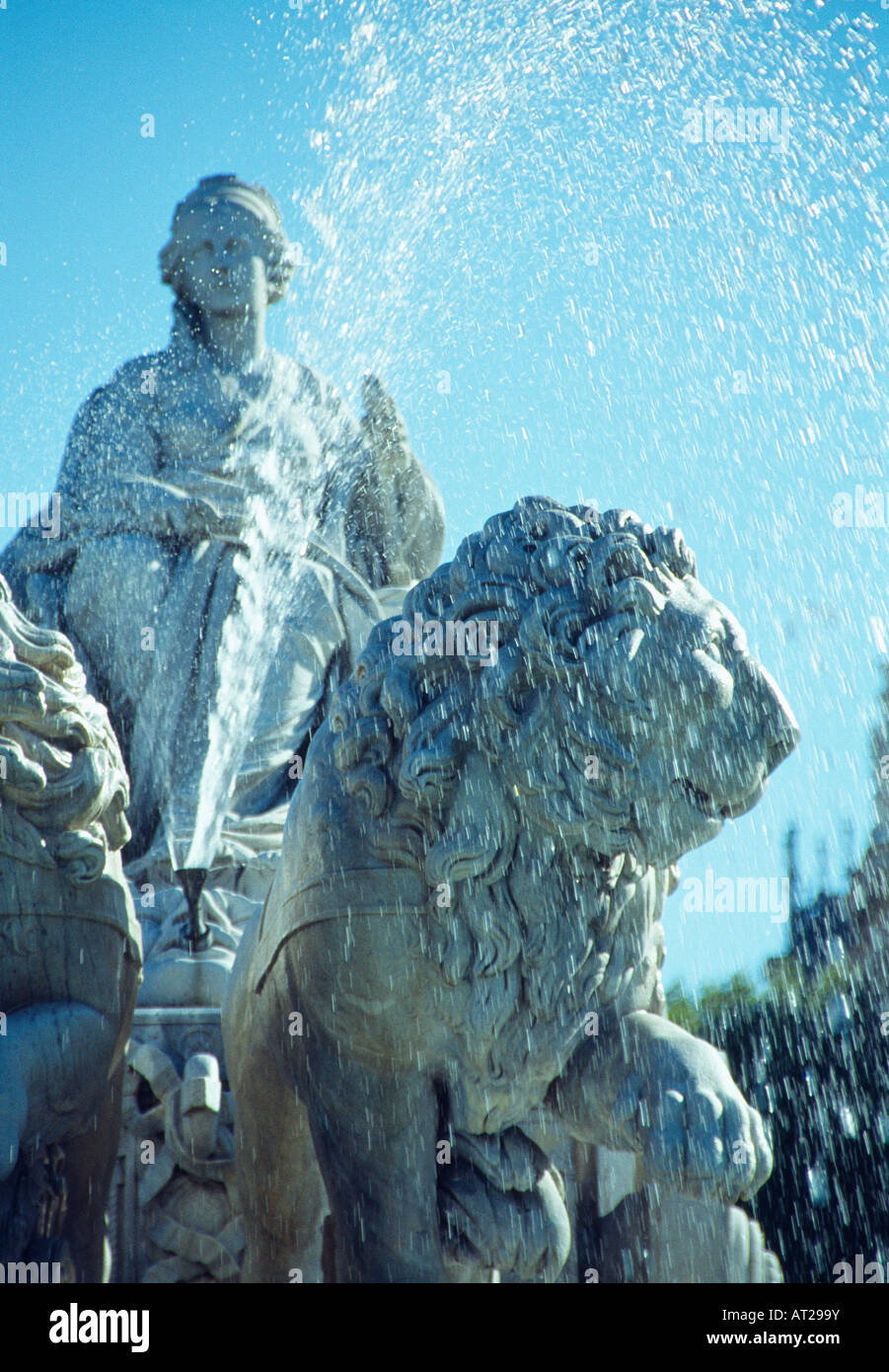 Detail of Cibeles fountain. Madrid. Spain. Stock Photo