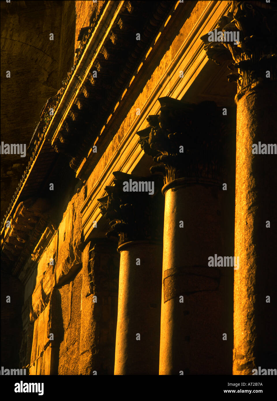 closeup of The Pantheon Rome Italy Stock Photo