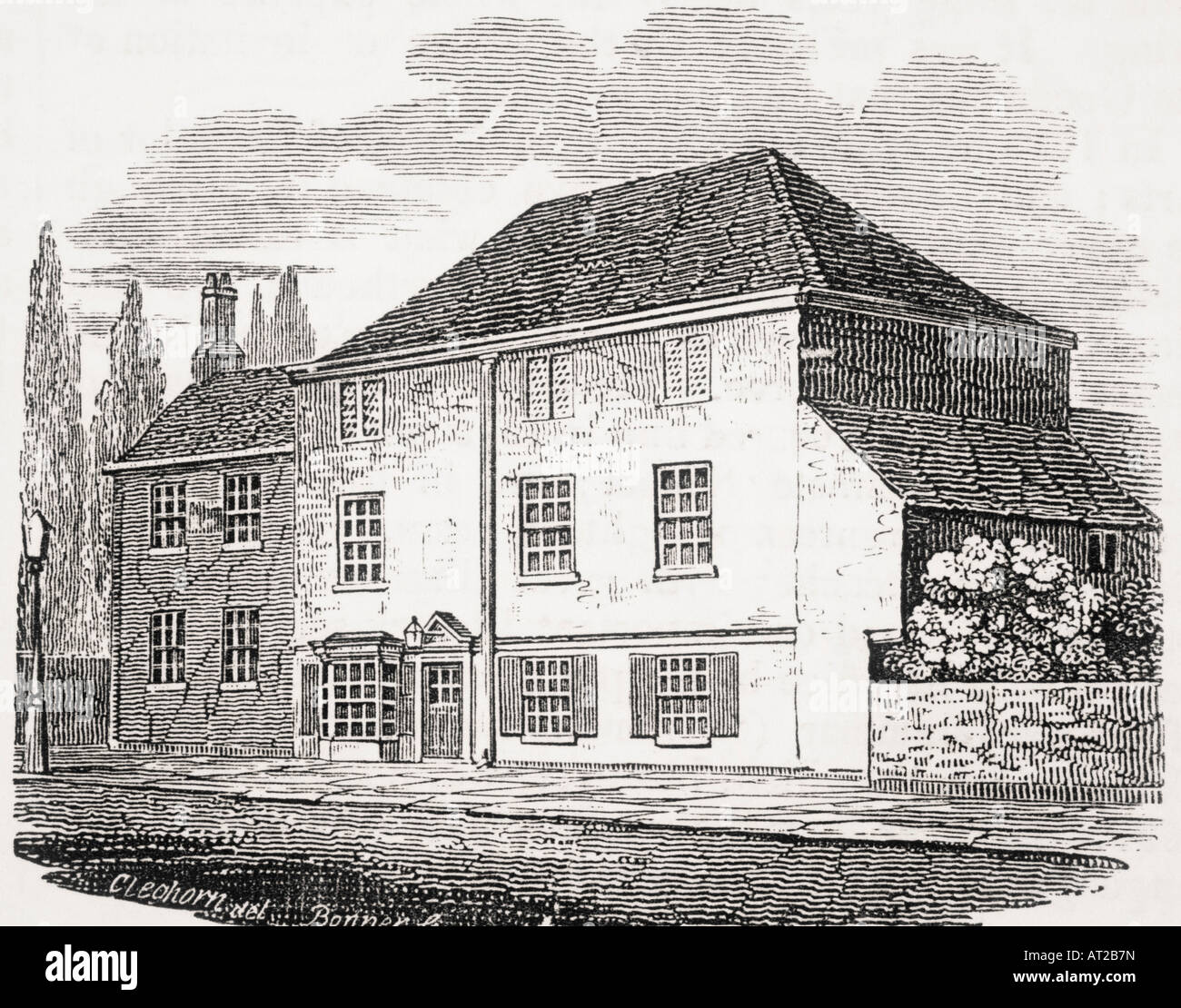 The house of Sir Walter Raleigh, Upper Street, Islington,London, England, later the Pied Bull Inn Stock Photo