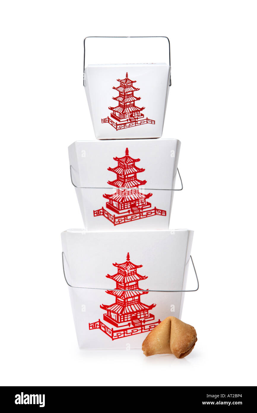 Stack of Chinese Takeout Boxes Stock Photo Alamy