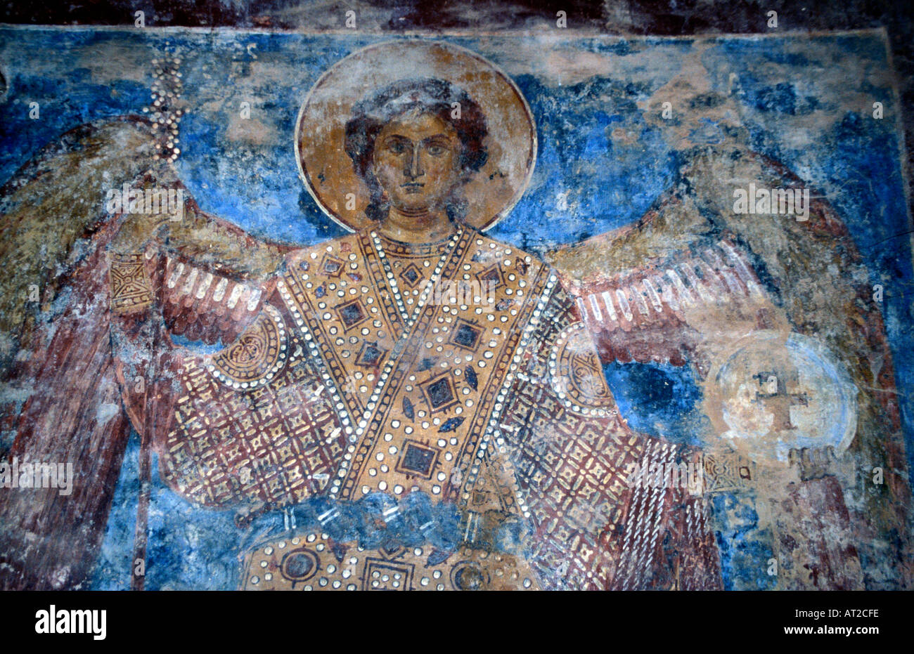 FRESCO OF ARCHANGEL MICHAEL Stock Photo - Alamy
