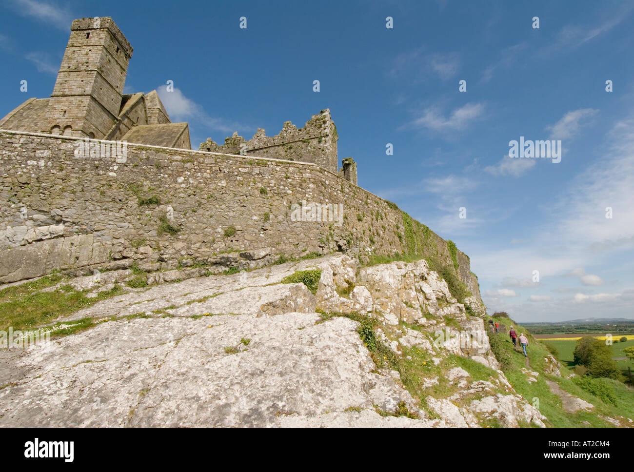 Ireland County Tipperary Cashel The Rock of Cashel visitors walking ...