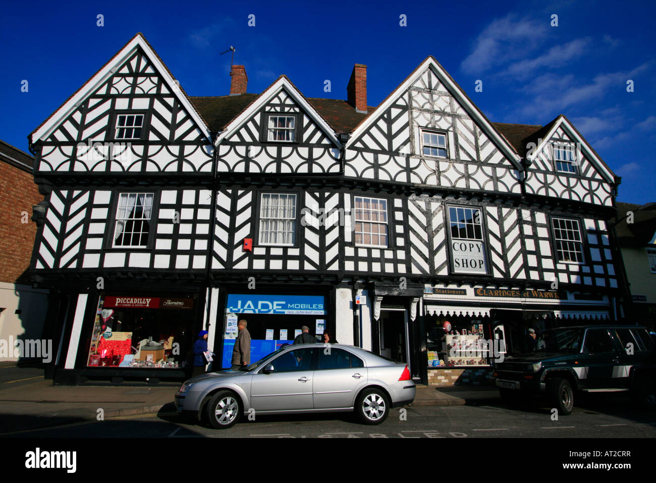town centre warwick warwickshire england uk gb Stock Photo Alamy