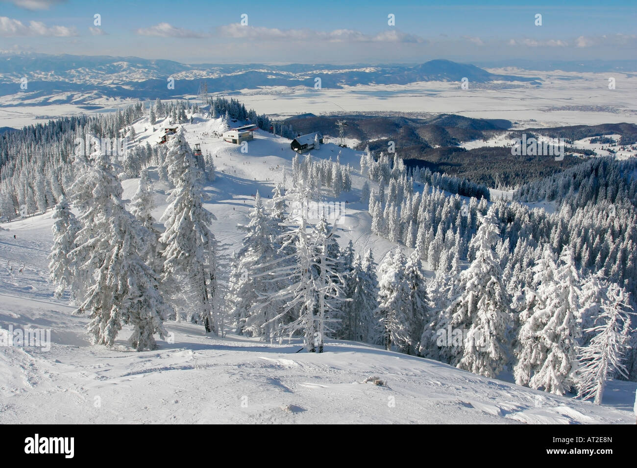 Winter vacation place panoramic view Stock Photo