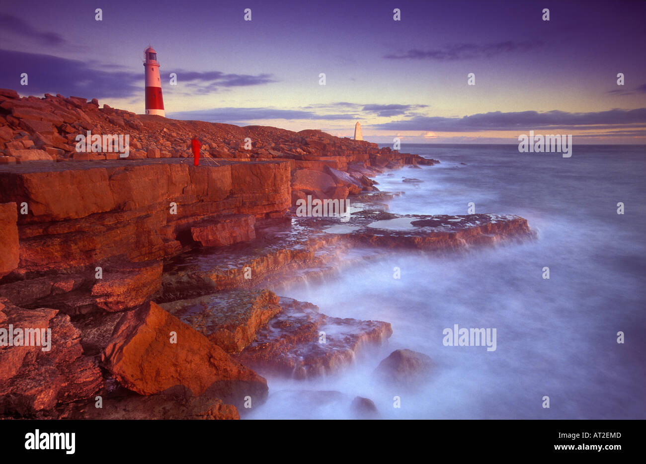 View of Portland Bill from Pulpit Rock Dorset England UK Europe Stock ...